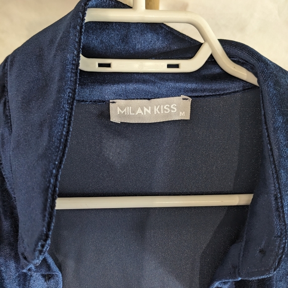 Milan Kiss Italian velvet blouse - Picture 2 of 3